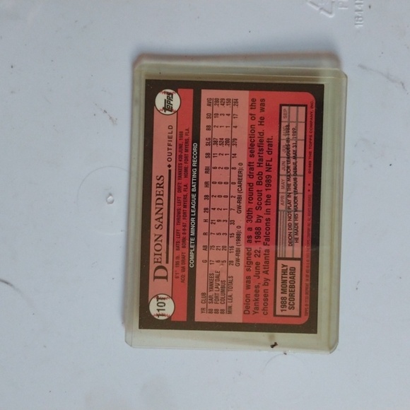 Deion Sanders Rookie BB Card - Picture 2 of 2